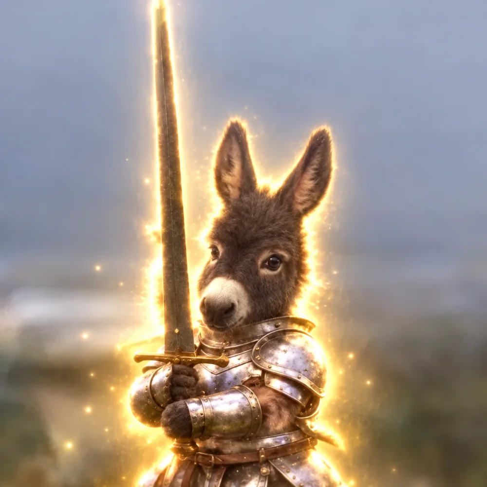 swordhee holding his golden sword